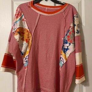Women's Multicolor Patchwork Top